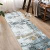 Garvee 9×12 Area Rug Washable Rugs for Living Room Modern Abstract Rug Modern Abstract Area Rugs Stain Resistant Throw Carpet Non-Slip Soft Floor Mat for Nursery Home Office Dining Room，Blue(Blue/Green-abstract1)