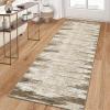 Garvee Area Rug 5×7 Machine Washable Rugs Non Slip Low Pile Abstract Print Modern Carpet Stain Resistant Non Shedding Accent Rugs for Living Room Bedroom Dining Room, Red(Abstract|camel)