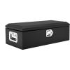 Garvee Black Steel Truck Bed Tool Box, Diamond Plate Tool Box with Side Handle and Lock Keys, Storage Toolbox Chest Box Organizer for Pickup, Truck Bed, RV, Trailer(Black)
