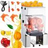 Garvee Commercial Juicer Machine, 110V Automatic Feeding Juice Extractor, 120W Orange Squeezer for 20-30 per Minute, with Pull-Out Filter Box SUS 304 Tank PP Cover and Two Peel Collecting Buckets