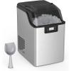 Garvee Compact Countertop Ice Maker, 44 Lbs/Day Nugget Ice Maker Machine, Stainless Steel Pebble Ice Cube Maker with Self-Cleaning, 24H Timer, Ice Basket and Ice Scoop for Home, RV, Office