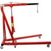 Garvee Engine Hoist, 2 Ton Folding Cherry Picker Shop Crane Hoist Lift, Heavy Duty Hydraulic Engine Crane with 6 Casters, Engine Hoist Lever for Engine Lifting Loading (4400 LBS)