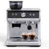 Garvee Espresso Machine with Grinder, Milk Frother Wand, 1450W, 20 Bar Professional Espresso Maker with Barista Kit, 2.8 L Water Tank for Cappuccinos or Macchiatos