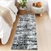 Garvee Modern Abstract Washable Area Rug 5×7 for Living Room Indoor Contemporary Floor Carpet Soft Low Pile Dining Room Mat Non Slip Foldable Thin Rugs for Bedroom Office, Black Grey(Grey Black)