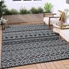 Garvee Outdoor Rugs 8×10 Waterproof for Patios Clearance, Plastic Straw Mats for Backyard, Porch, Deck, Balcony, Reversible, Black + White(Black + White)