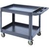 Garvee Service Utility Cart 2-Shelf Utility/Service Cart, 500 LB Capacity, Storage Handle, for Warehouse/Garage/Cleaning/Manufacturing，45 in X25 in Gray