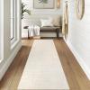 Garvee Solid Washable Rugs 5×7 Area Rugs for Living Room Bedroom, Ultra Soft Modern Abstract Carpet, Non Slip & Non-Shedding Low Pile Neutral Solid Rugs Floor Mats for Home Decor, Beige(Off White)