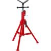 Garvee V Head Pipe Jack Stand,1/8 in-12 in Capacity,Adjustable Height 28 in -52 in, 2500 LB,Heavy Duty Carbon Steel Body More Durable, Folding Portable Pipe,Steel Jack Stands