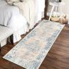 Garvee Washable Rug 9×12 Living Room Rug Modern Abstract Rugs with Non Slip Backing Non Shedding Low Pile Throw Mats Contemporary Foldable Floor Carpet for Dining Room, Bedroom, Office, Coffee(Vintage|terracotta)