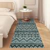 Garvee Washable Rug 9×12 Living Room Rug Modern Abstract Rugs with Non Slip Backing Non Shedding Low Pile Throw Mats Contemporary Foldable Floor Carpet for Dining Room, Bedroom, Office, Coffee(Contemporary|green)
