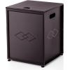 Propane Metal Tank Cover Table 16 in for Gas Fire Pits, Hides Any Standard 20 LB Propane Tanks, Hideaway Table with Side Handles(Brown)