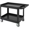 Service Cart 2-Shelf, Storage Handle, 500 LBS Capacity, for Warehouse/Garage/Cleaning/Manufacturing，45 in X25 in