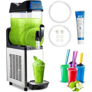 12 L Commercial Slushy Machine, One Tank 3.2 gal Margarita Machine, 430W Frozen Drink Machine, Food-Grade PC Tanks & Stainless Steel, Ideal for Restaurants Bars Pool Parties