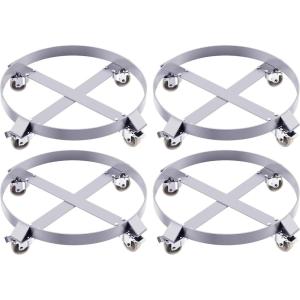 55 gal Drum Dolly,Heavy Duty 1000 LBS Load Capacity, Barrel Dolly Cart Drum Caddy, Non Tipping Hand Truck Dollies with Steel Frame 4 Swivel Casters Wheel, for Warehouse Drum Handling (4 pcs)(4 Pcs)