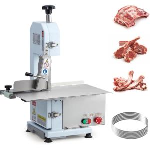 GARVEE Electric Bone Saw Machine, 750W Meat Saw for Butchering, 0.39～6.7 Inches Cutting Thickness with 6 Saw Blades, Meat Bandsaw Butchering with Workbench Width of 19.68 x 17.32 Inches(550 W)