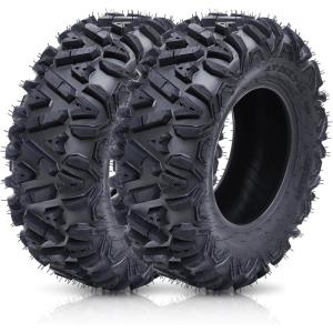 GARVEE Set of 2 ATV/UTV All-Terrain Tires 26×9-12 Front, 6PR, Tubeless(AT26x11-12 6PR)