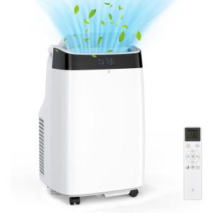 Garvee 10,000 BTU Air Conditioner Portable for Room up to 450 Sq. Ft. with 3 Speed Fan, Dehumidifier Mode, 24H Timer Function, Portable AC Unit with Remote Control