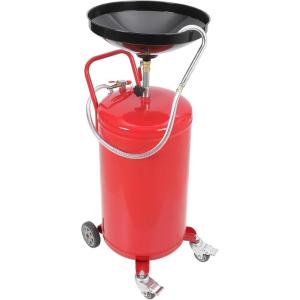 Garvee 18 Gallon Portable Waste Oil Drainer, Height Adjustable Pneumatic Industrial Fluid Drain Tank with Wheels, Oil Pan Funnel for Changing Car and Truck Oil