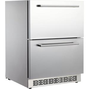 Garvee 24 in Undercounter Refrigerators with Weatherproof Full Stainless Steel Body, Built-in Beverage Refrigerator for Home and Commercial Use, Anti-fingerprint, Fast Cooling, Low Noise, 37-65 °F(silver)