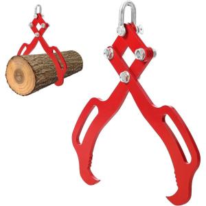 Garvee 28 in Log Lifting Tongs, Log Grabber, Skidding Log Lifting Tongs Timber, Heavy Dut Solid Steel Swivel Dragging Steel Tongs Log Lifting Lumber Skidding Tongs Logging Grabber(4 Claw)(18 in-2 Claw)