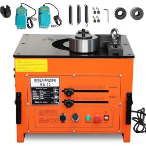 Garvee 3000W Electric Hydraulic Rebar Bender, Electric Rebar Bender up to 1.3 in, 1/4 in-1 in Rebar Bending, Angle 0-180 Degrees, for Bending Steel Rope, Convenient Foot Pedal Switch