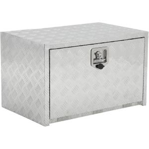 Garvee 48 in Heavy Duty Aluminum Tool Underbody Box, Waterproof Square Truck Storage Organizer Chest for Pick Up Truck Bed, Rv Trailer (48″ X 18″ X 18″ – Sliver)(18″ X 18″ X 18″ – Sliver)