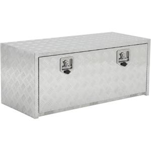 Garvee 48 in Heavy Duty Aluminum Tool Underbody Box, Waterproof Square Truck Storage Organizer Chest for Pick Up Truck Bed, Rv Trailer (48″ X 18″ X 18″ – Sliver)(36″ X 18″ X 18″ – Sliver)