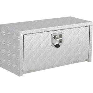 Garvee 48 in Heavy Duty Aluminum Tool Underbody Box, Waterproof Square Truck Storage Organizer Chest for Pick Up Truck Bed, Rv Trailer (48″ X 18″ X 18″ – Sliver)(30″ X 14″ X 16″ – Sliver)