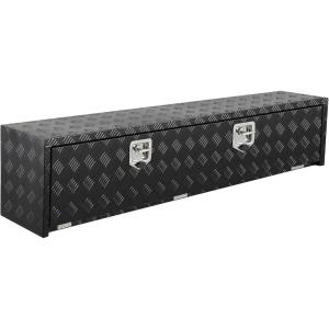 Garvee 48 in Heavy Duty Aluminum Tool Underbody Box, Waterproof Square Truck Storage Organizer Chest for Pick Up Truck Bed, Rv Trailer (48″ X 18″ X 18″ – Sliver)(60″ X 18″ X 18″ – Black)