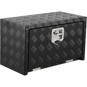 Garvee 48 in Heavy Duty Aluminum Tool Underbody Box, Waterproof Square Truck Storage Organizer Chest for Pick Up Truck Bed, Rv Trailer (48″ X 18″ X 18″ – Sliver)(24″ X 12″ X 14″ – Black)