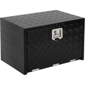 Garvee 48 in Heavy Duty Aluminum Tool Underbody Box, Waterproof Square Truck Storage Organizer Chest for Pick Up Truck Bed, Rv Trailer (48″ X 18″ X 18″ – Sliver)(18″ X 18″ X 18″ – Black)