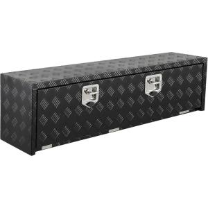 Garvee 48 in Heavy Duty Aluminum Tool Underbody Box, Waterproof Square Truck Storage Organizer Chest for Pick Up Truck Bed, Rv Trailer (48″ X 18″ X 18″ – Sliver)(48″ X 18″ X 18″ – Black)