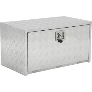 Garvee 48 in Heavy Duty Aluminum Tool Underbody Box, Waterproof Square Truck Storage Organizer Chest for Pick Up Truck Bed, Rv Trailer (48″ X 18″ X 18″ – Sliver)(24″ X 18″ X 18″ – Sliver)