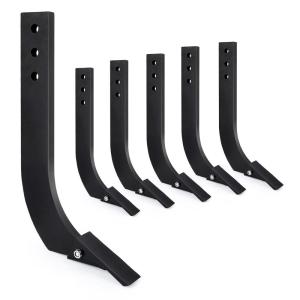 Garvee Box Blade Shank, 16 in Ripper Shank, 3 Holes Box Scraper Shank, Scarifier Shank with Removable Tapered Teeth and Pins, Adjustable Shanks Assembly for Replacement, Digging, Plowing, 6 Pack(6 PCS (16”- NEW))