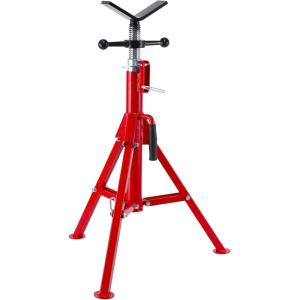 Garvee V Head Pipe Jack Stand,1/8 in-12 in Capacity,Adjustable Height 28 in -52 in, 2500 LB,Heavy Duty Carbon Steel Body More Durable, Folding Portable Pipe,Steel Jack Stands