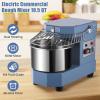 Garvee Commercial Dough Mixer 10.5 QT, 650W Dual Rotating Dough Kneading Machine with Food-Grade Stainless Steel Bowl, Security Shield & Timer, Electric Spiral Mixer for Restaurant Bakery Pizzeria(10.5 QT)