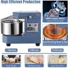 Garvee Commercial Dough Mixer 10.5 QT, 650W Dual Rotating Dough Kneading Machine with Food-Grade Stainless Steel Bowl, Security Shield & Timer, Electric Spiral Mixer for Restaurant Bakery Pizzeria(10.5 QT)