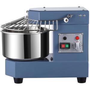 Garvee Commercial Dough Mixer 10.5 QT, 650W Dual Rotating Dough Kneading Machine with Food-Grade Stainless Steel Bowl, Security Shield & Timer, Electric Spiral Mixer for Restaurant Bakery Pizzeria(10.5 QT)