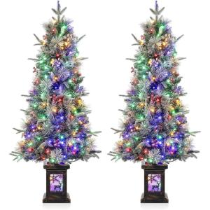 Garvee 4.5Ft Prelit Artificial Christmas Trees with 200 Warm Lights