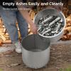 16.5 in Low Smoke Outdoor Mini Fire, Stainless Steel Smokeless Fire Pit for Outdoor Use, Backyard Gatherings, Camping, and Picnics, Includes Fire Hook(silver)