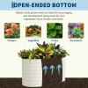4x2x2 ft Galvanized Raised Garden Bed Outdoor, 24 in Tall Metal Planter Box for Flowers Herbs Vegetables, Rust-Resistant Raised Garden Beds for Gardening, Easy Assembly Outdoor Garden Box & Planters(Beige (2 Pcs))