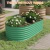 4x2x2 ft Galvanized Raised Garden Bed Outdoor, 24 in Tall Metal Planter Box for Flowers Herbs Vegetables, Rust-Resistant Raised Garden Beds for Gardening, Easy Assembly Outdoor Garden Box & Planters(Green (1 Pcs))