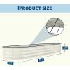 4x2x2 ft Galvanized Raised Garden Bed Outdoor, 24 in Tall Metal Planter Box for Flowers Herbs Vegetables, Rust-Resistant Raised Garden Beds for Gardening, Easy Assembly Outdoor Garden Box & Planters(Beige (1 Pcs))