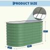 4x2x2 ft Galvanized Raised Garden Bed Outdoor, 24 in Tall Metal Planter Box for Flowers Herbs Vegetables, Rust-Resistant Raised Garden Beds for Gardening, Easy Assembly Outdoor Garden Box & Planters(Green (2 Pcs))