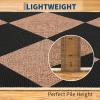 Garvee Living Room Rug 6×9 Washable Outdoor Rug for Bedroom Easy Jute Area Rugs Modern Checkered Office Carpet Stain Resistant Farmhouse Floor Cover Black and Brwon Rug