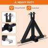 3 Point Hitch 2″ Receiver, Heavy Duty 2 inch Receiver Tow Drawbar 3 Point Hitch Adapter for Category 1 Tractors, Kubota, BX, John Deere, LM25H, WLM Tractor, NorTrac, Yanmar, Kioti, Farm Equipments
