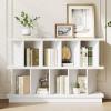 Garvee 8 Cube Storage Shelf Organizer – Wood Low Bookshelf with 10 Removable Back Panels, Display Storage Bookcase for Living Room, Bedroom, Entrance Hall, Home Office, Easy Assembly, Walnut(White)