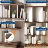 Garvee 8 Cube Storage Shelf Organizer – Wood Low Bookshelf with 10 Removable Back Panels, Display Storage Bookcase for Living Room, Bedroom, Entrance Hall, Home Office, Easy Assembly, Walnut(Walnut+white)