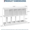 Garvee 8 Cube Storage Shelf Organizer – Wood Low Bookshelf with 10 Removable Back Panels, Display Storage Bookcase for Living Room, Bedroom, Entrance Hall, Home Office, Easy Assembly, Walnut(White)