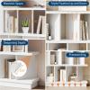 Garvee 8 Cube Storage Shelf Organizer – Wood Low Bookshelf with 10 Removable Back Panels, Display Storage Bookcase for Living Room, Bedroom, Entrance Hall, Home Office, Easy Assembly, Walnut(White)